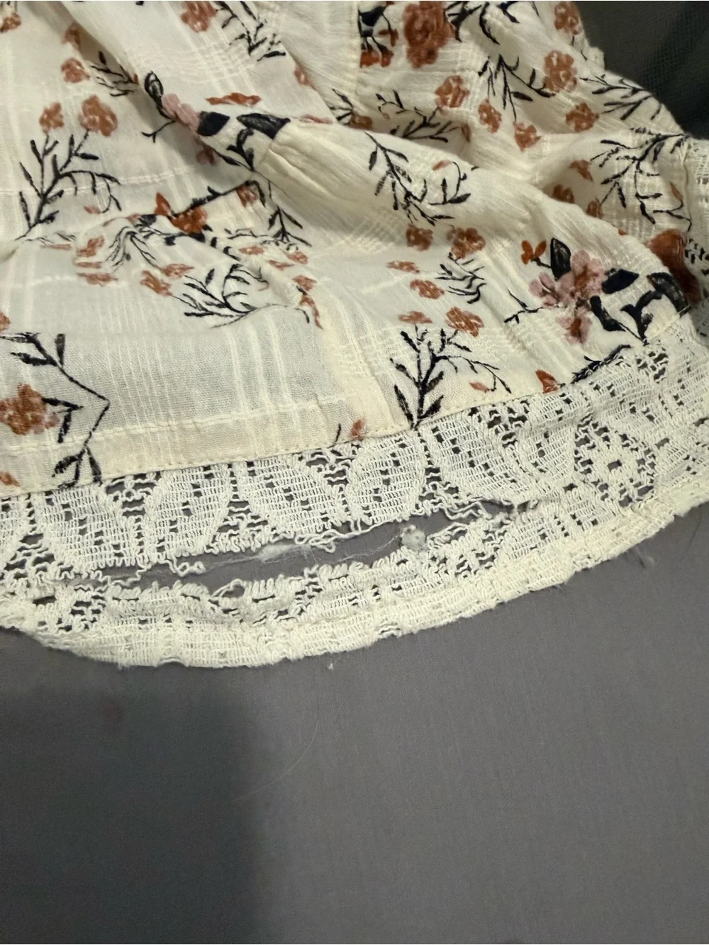 Free People darling Maxi dress- size large- Damaged Hen- see picture